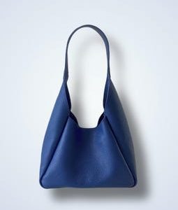 Blue Leather Hobo Bag with Wallet | Soft Slouchy Shoulder Purse | Everyday Genuine Leather Handbag | Gift for Her
