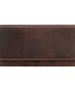 Charlotte Full Grain Leather Wallet for Women, Chestnut RFID Card Holder, Compact Everyday Bag
